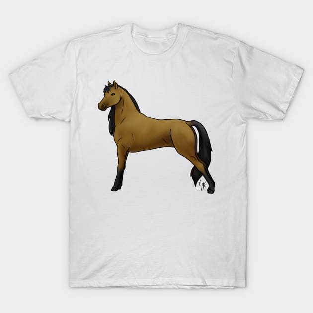 Horse - Morgan - Bay T-Shirt by Jen's Dogs Custom Gifts and Designs